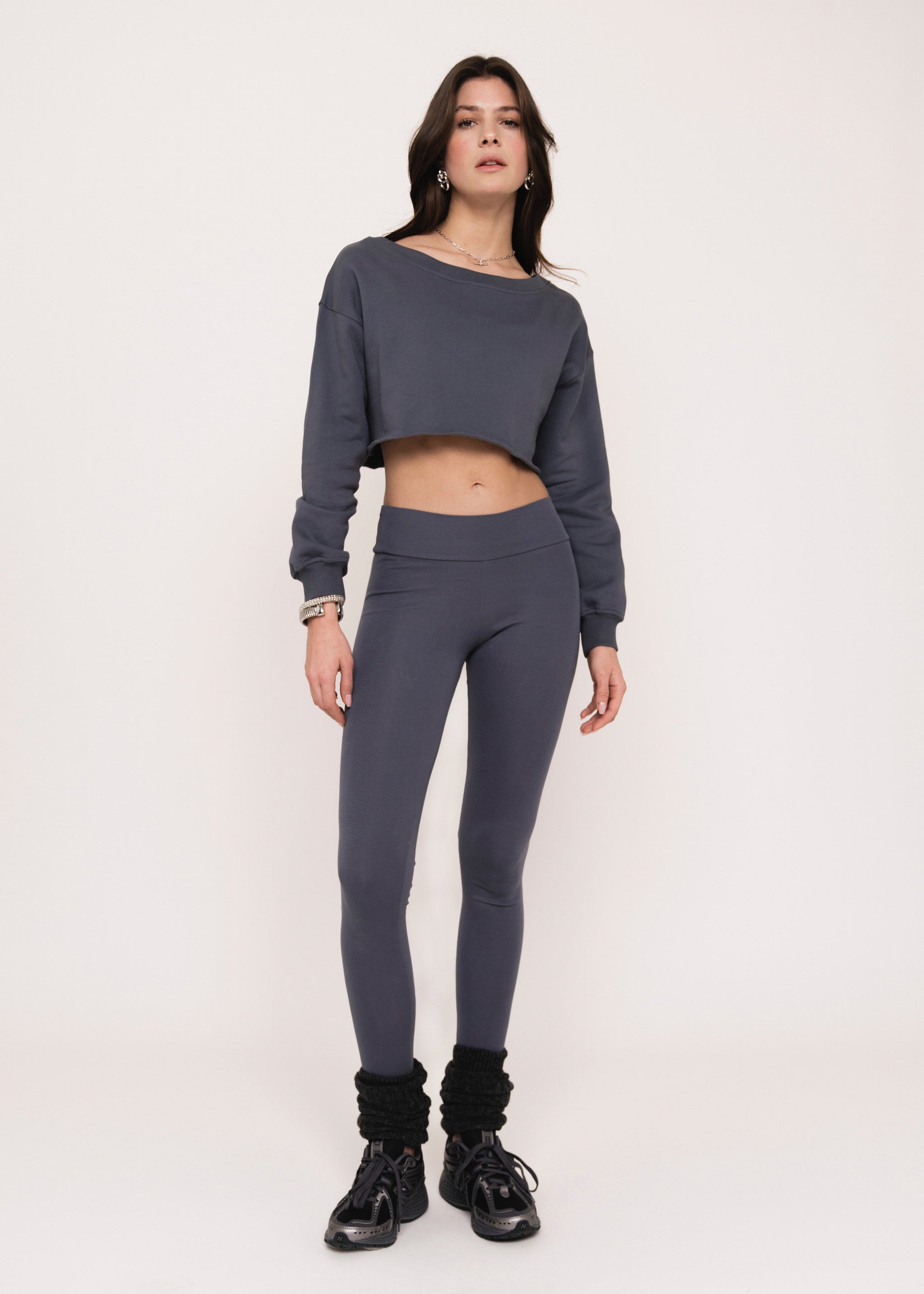 Cropped Sweatshirt Gray