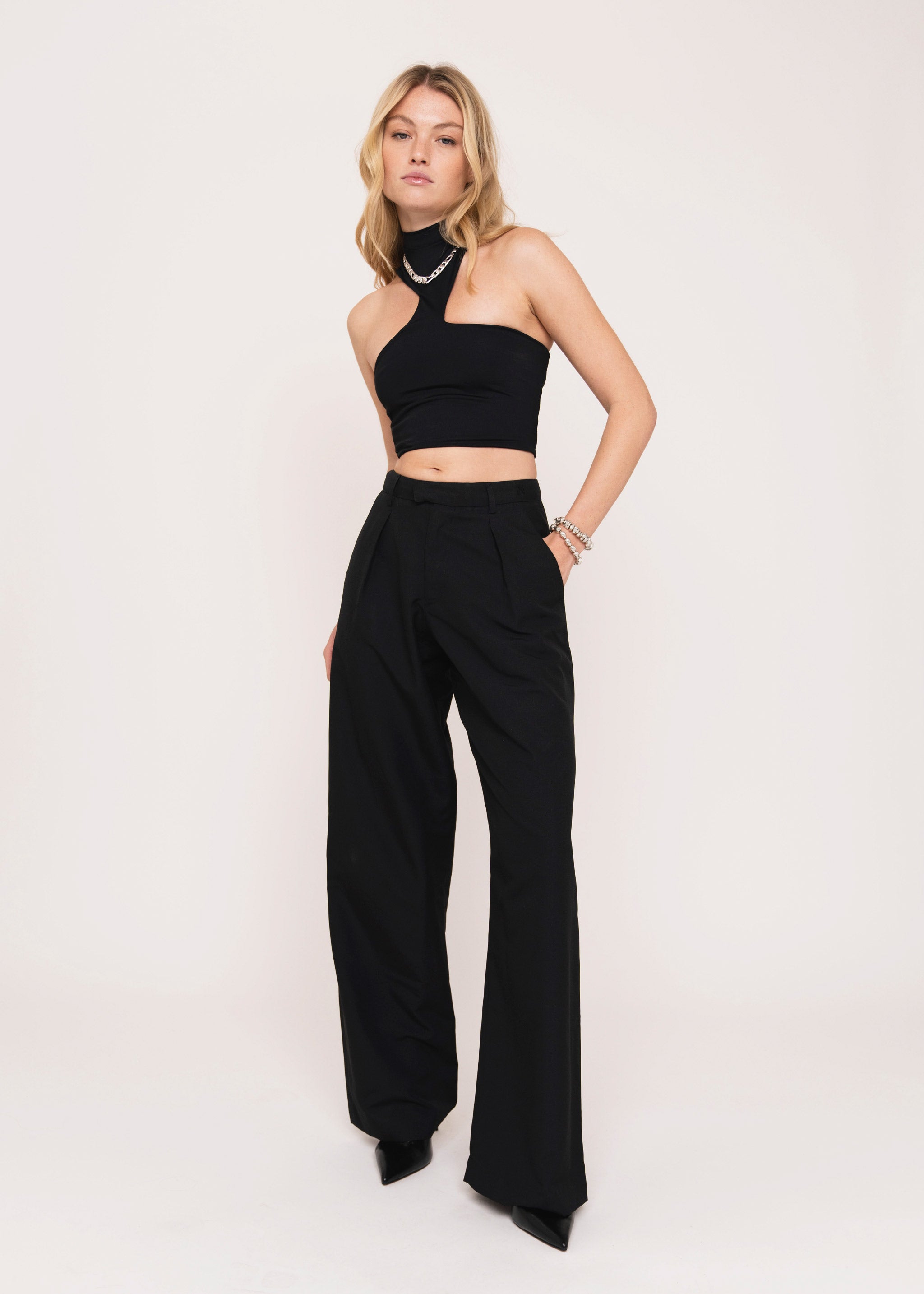 Wide-leg Trouser Black